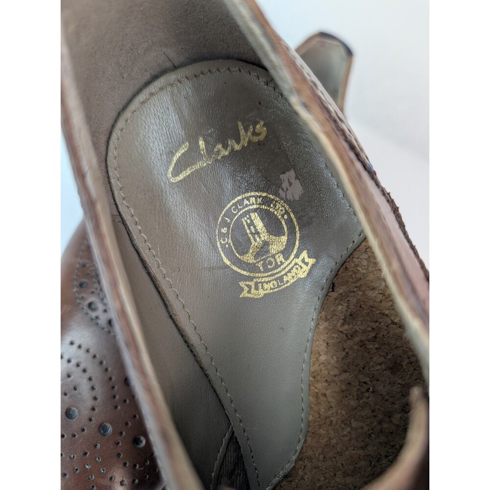 Clarks Craftmaster Oliver Brown Leather Brogue Oxfords 15775 Mens Shoes 7.5 - Picture 14 of 14